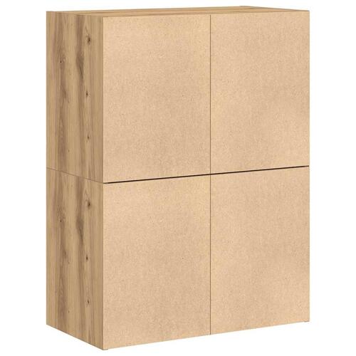 Skabe med 2 skuffer 2 stk. 60x31x40 cm egetræsfarvet