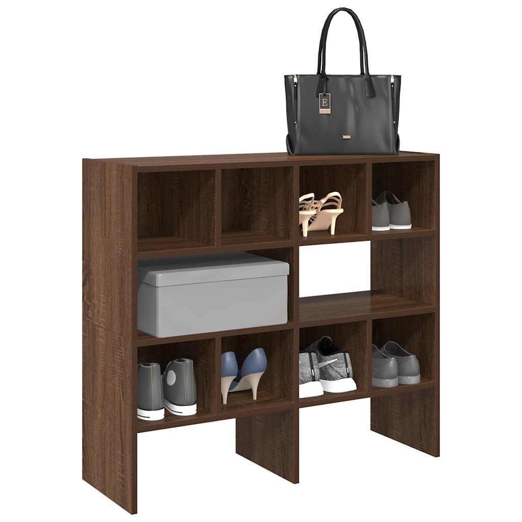 Skostativer stabelbare 2 stk. 89,5x30x40 cm brun egetræsfarve