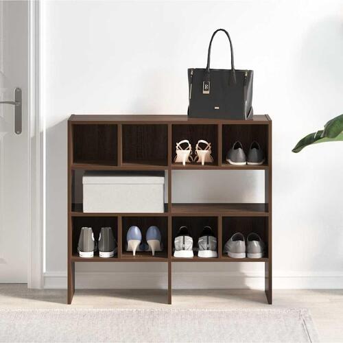 Skostativer stabelbare 2 stk. 89,5x30x40 cm brun egetræsfarve