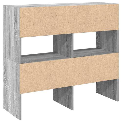 Skostativer stabelbare 2 stk. 89,5x30x40 cm grå sonoma-eg