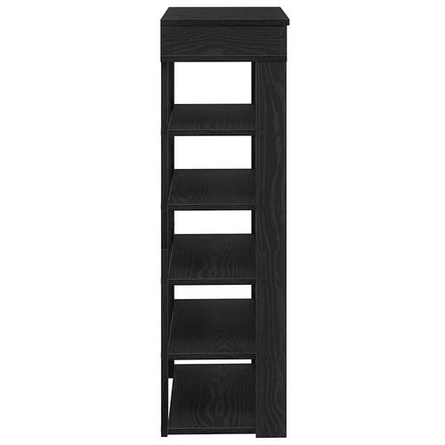 Skostativ 60x30x98 cm konstrueret træ sort