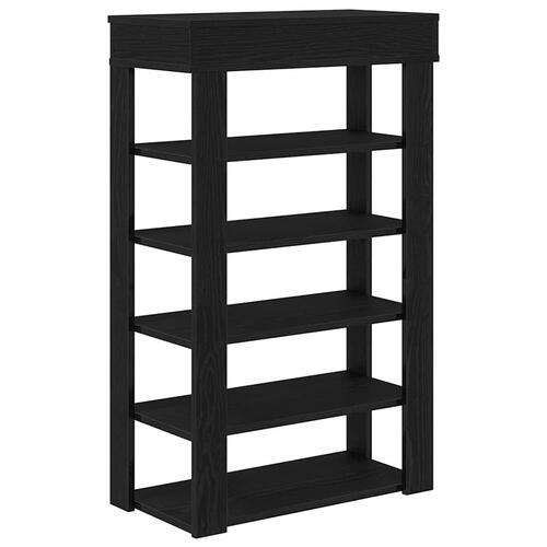 Skostativ 60x30x98 cm konstrueret træ sort