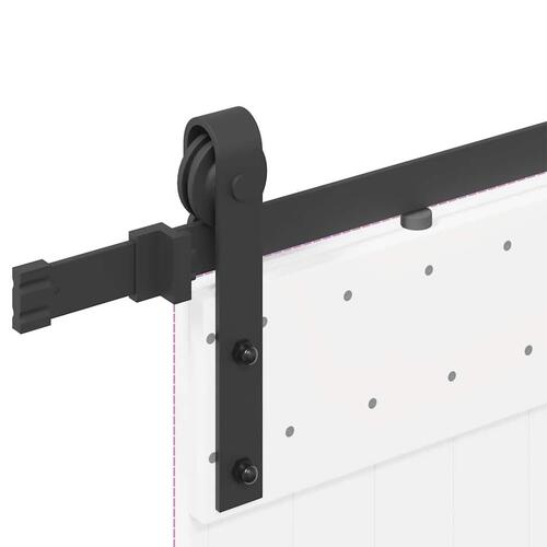 Skinnesæt til skydedør 200 cm stål sort