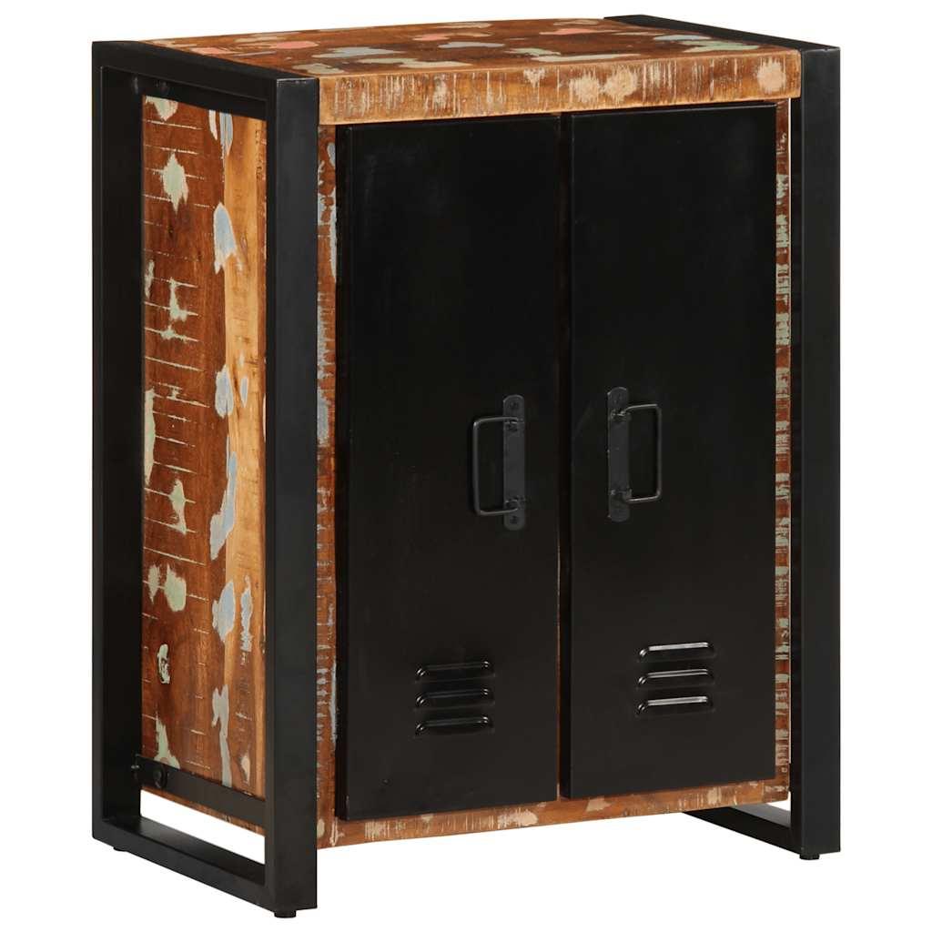 Skænk flerfarvet 55x35x70 cm massivt genbrugstræ