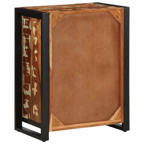 Skænk flerfarvet 55x35x70 cm massivt genbrugstræ