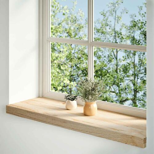 Vindueskarme 2 stk ubehandlet 80x30x2 cm massivt egetræ