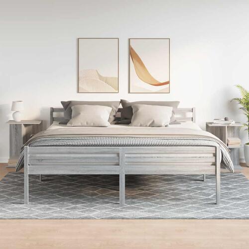 Sengeborde 2 stk. 46,5x29x61 cm konstrueret træ grå sonoma-eg