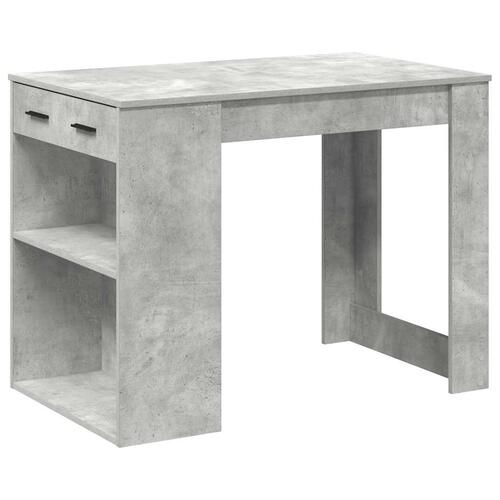 Skrivebord med skuffe og hylde 102x62x77,5 cm betongrå