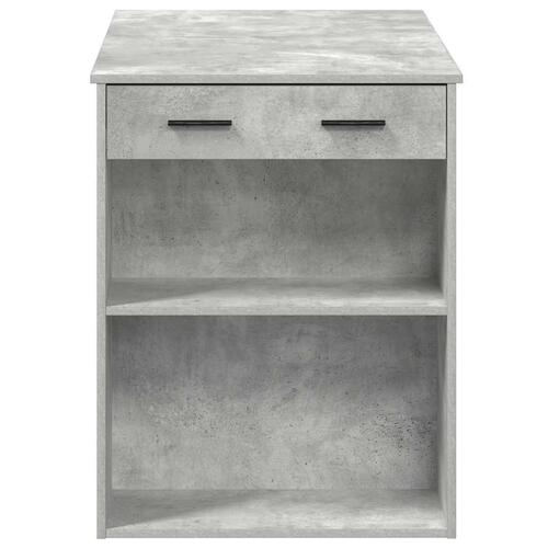 Skrivebord med skuffe og hylde 102x62x77,5 cm betongrå