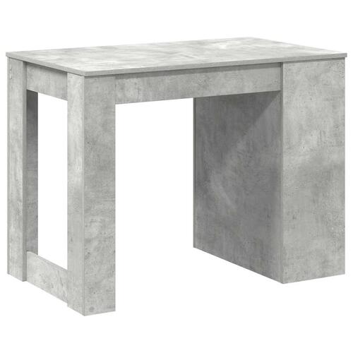 Skrivebord med skuffe og hylde 102x62x77,5 cm betongrå