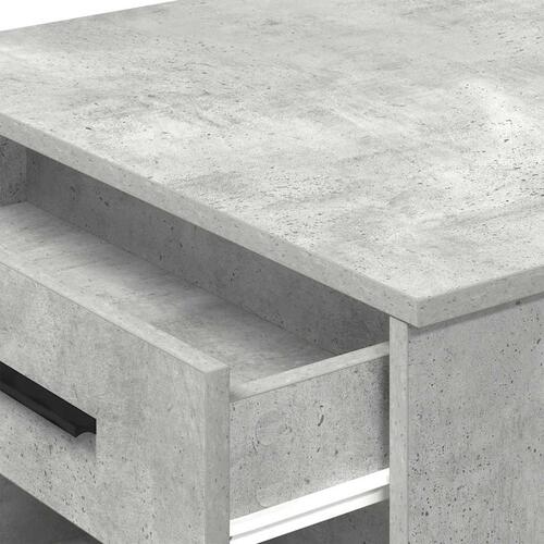 Skrivebord med skuffe og hylde 102x62x77,5 cm betongrå