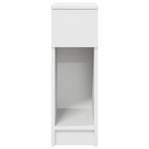 Sengeborde med skuffe 2 stk. 20x36x60 cm hvid