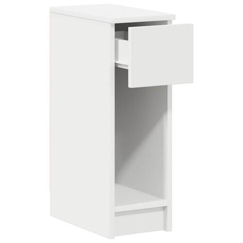 Sengeborde med skuffe 2 stk. 20x36x60 cm hvid