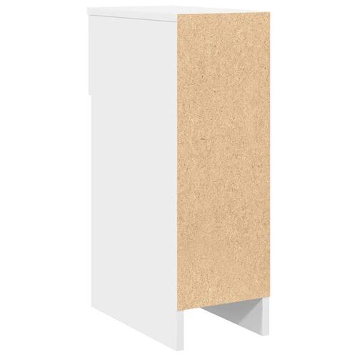 Sengeborde med skuffe 2 stk. 20x36x60 cm hvid