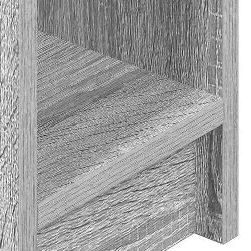 Sengebord med skuffe 20x36x60 cm grå sonoma-eg