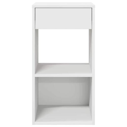Sengebord med skuffe 35x34x66,5 cm hvid