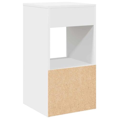 Sengebord med skuffe 35x34x66,5 cm hvid