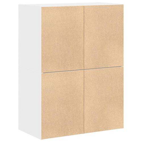 Skabe med 2 skuffer 2 stk. 60x31x40 cm konstrueret træ hvid