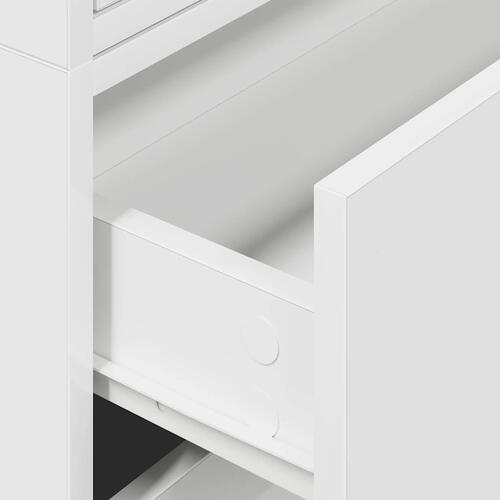 Skabe med 2 skuffer 2 stk. 60x31x40 cm konstrueret træ hvid