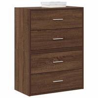 Skabe med 2 skuffer 2 stk. 60x31x40 cm brun egetræsfarve