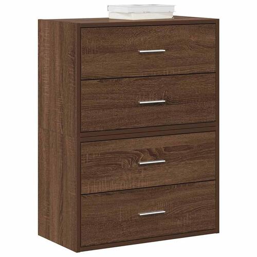 Skabe med 2 skuffer 2 stk. 60x31x40 cm brun egetræsfarve