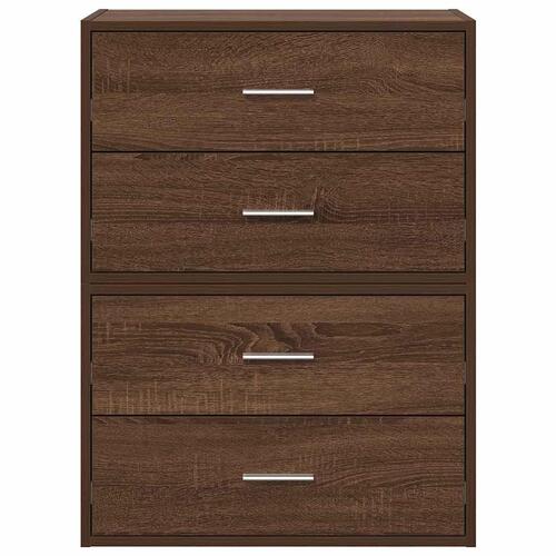 Skabe med 2 skuffer 2 stk. 60x31x40 cm brun egetræsfarve