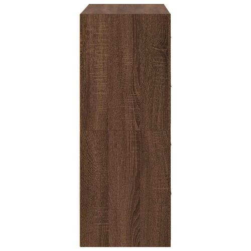 Skabe med 2 skuffer 2 stk. 60x31x40 cm brun egetræsfarve
