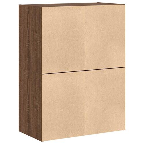 Skabe med 2 skuffer 2 stk. 60x31x40 cm brun egetræsfarve