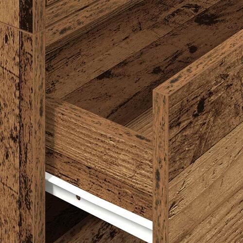 Skabe med 2 skuffer 2 stk. 60x31x40 cm antikt træ