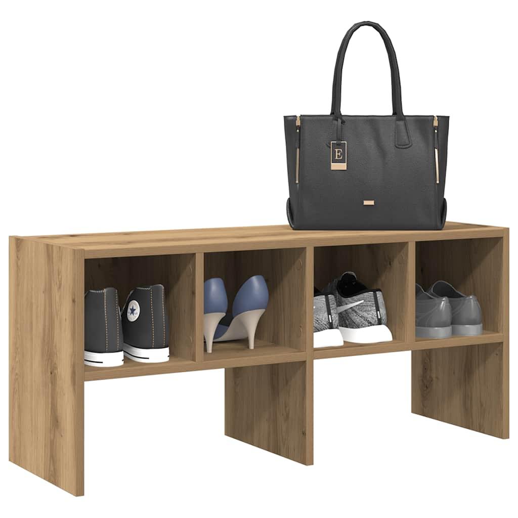 Skostativ stabelbar 89,5x30x40 cm røget egetræsfarve