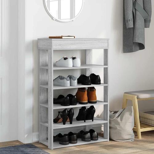 Skoreol 60x30x98 cm konstrueret træ grå sonoma-eg