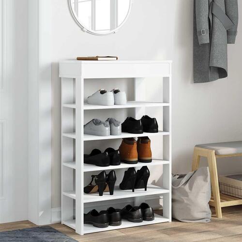 Skoreol 60x30x98 cm konstrueret træ hvid