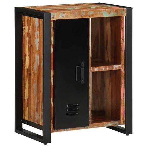 Skænk flerfarvet 55x35x70 cm massivt genbrugstræ