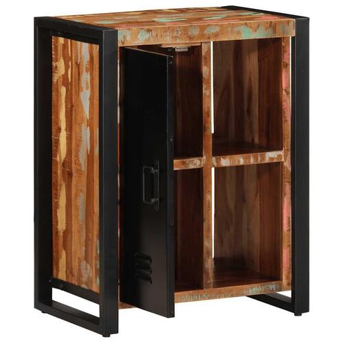 Skænk flerfarvet 55x35x70 cm massivt genbrugstræ