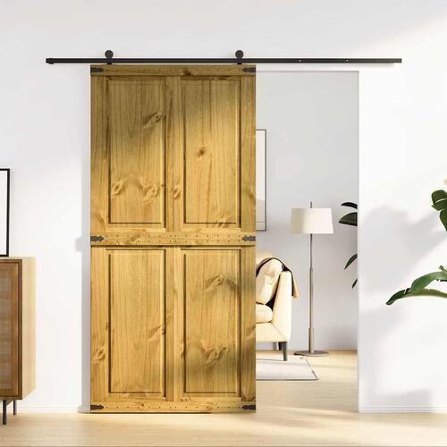Skydedør CORONA 100x210 cm massivt fyrretræ