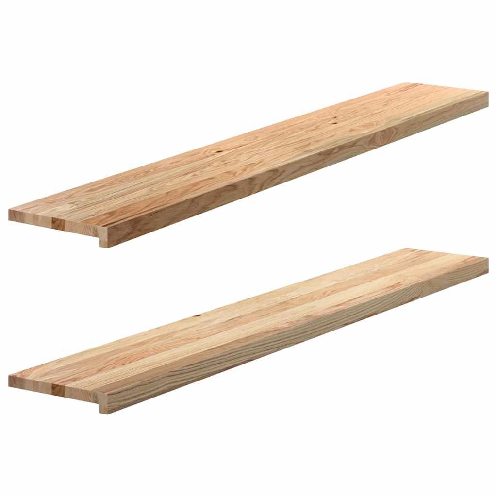 Vindueskarme 2 stk ubehandlet 160x30x2 cm massivt egetræ