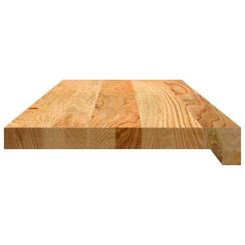 Vindueskarme 2 stk lysebrun 70x30x2 cm massivt egetræ
