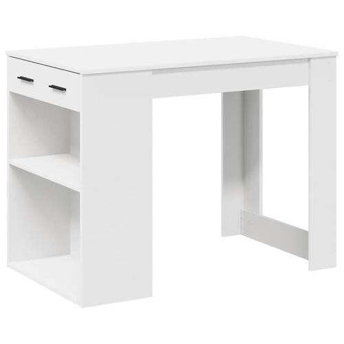 Skrivebord med skuffe og hylde 102x62x77,5 cm hvid