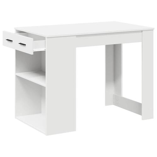 Skrivebord med skuffe og hylde 102x62x77,5 cm hvid