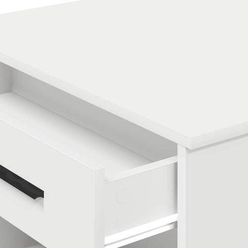 Skrivebord med skuffe og hylde 102x62x77,5 cm hvid