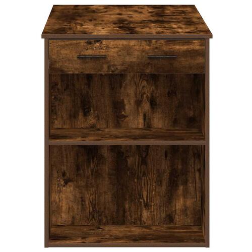 Skrivebord med skuffe og hylde 102x62x77,5cm røget egetræsfarve