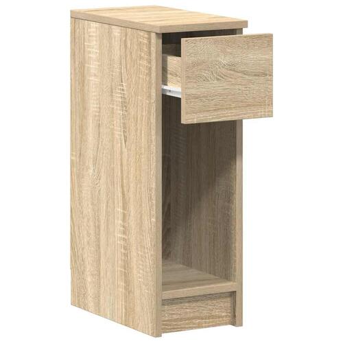 Sengebord med skuffe 20x36x60 cm sonoma-eg