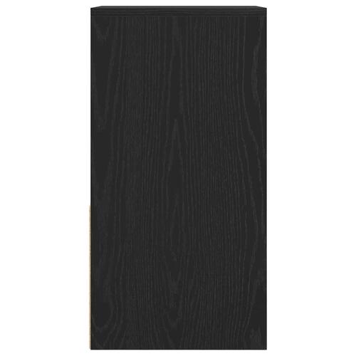 Sengebord med skuffe 35x34x66,5 cm sort-eg