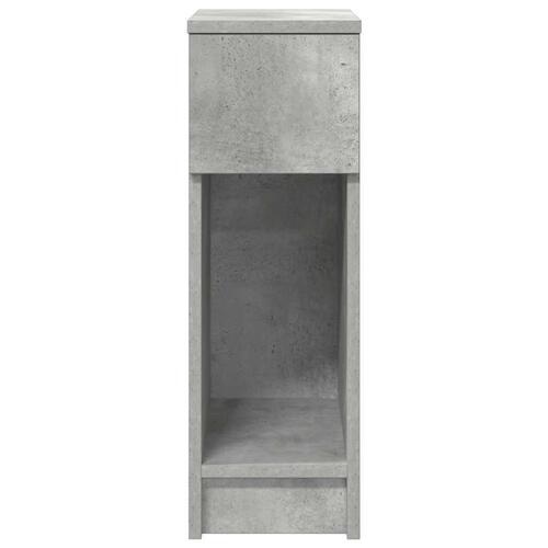 Sengebord med skuffe 20x36x60 cm betongrå