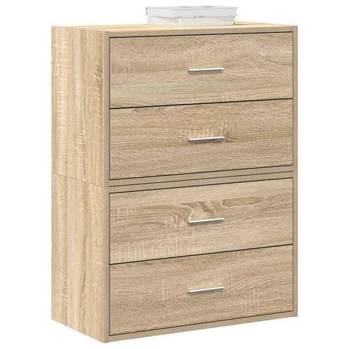 Skabe med 2 skuffer 2 stk. 60x31x40cm konstrueret træ sonoma-eg