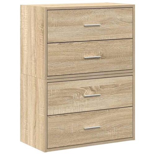 Skabe med 2 skuffer 2 stk. 60x31x40cm konstrueret træ sonoma-eg