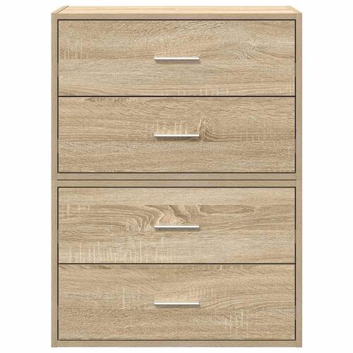 Skabe med 2 skuffer 2 stk. 60x31x40cm konstrueret træ sonoma-eg