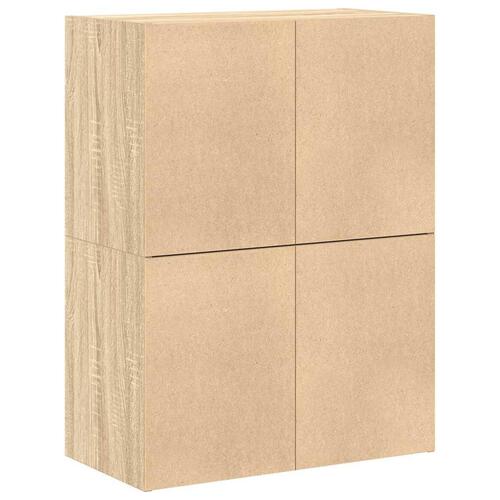 Skabe med 2 skuffer 2 stk. 60x31x40cm konstrueret træ sonoma-eg