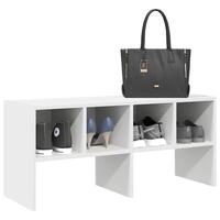 Skostativ stabelbar 89,5x30x40 cm hvid