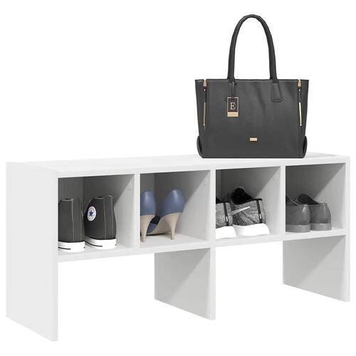 Skostativ stabelbar 89,5x30x40 cm hvid